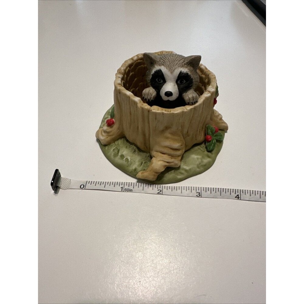 Franklin Mint Woodland Surprises Figure Raccoon  Jacqueline B Smith 1984 - Picture 7 of 7